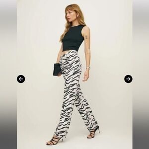 Reformation‎ Cynthia Zebra Print High Rise Straight Jeans